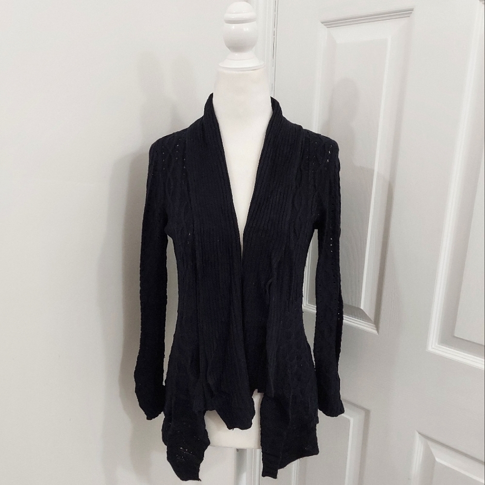 Saks Fith Avenue Black Cardigan